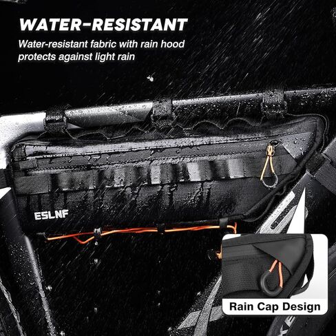 Bike Frame Bag Bicycle Bag for MTB Road Bike, Bike Triangle Bag, 2.7L Large Capacity Cycling Bag, Water-resistant Fabric, Universal Fit MTB, Road Bike, E-bike, Bike Accessories in Kuwait