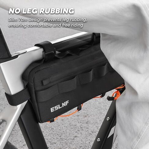Bike Frame Bag Bicycle Bag for MTB Road Bike, Bike Triangle Bag, 2.7L Large Capacity Cycling Bag, Water-resistant Fabric, Universal Fit MTB, Road Bike, E-bike, Bike Accessories in Kuwait