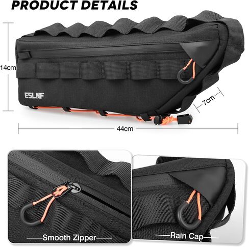 Bike Frame Bag Bicycle Bag for MTB Road Bike, Bike Triangle Bag, 2.7L Large Capacity Cycling Bag, Water-resistant Fabric, Universal Fit MTB, Road Bike, E-bike, Bike Accessories in Kuwait