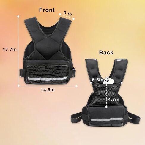 Weighted Vest Men & Women, 5lb/10 lb Adjustable Weighted Vest with Reflective Stripe, for Workout, Strength Training, Running, Fitness, Muscle Building, Weight Loss,Weightlifting in Saudi Arabia