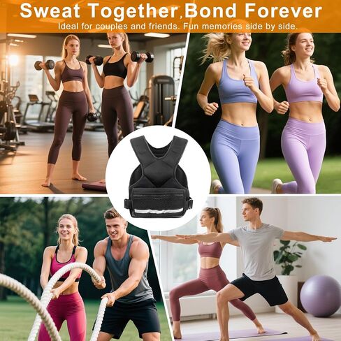 Weighted Vest Men & Women, 5lb/10 lb Adjustable Weighted Vest with Reflective Stripe, for Workout, Strength Training, Running, Fitness, Muscle Building, Weight Loss,Weightlifting in Saudi Arabia