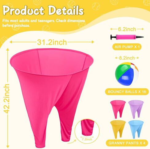Granny Pants Yard Game Giant Granny Pants Outdoor Game Includes Bouncy Balls & Air Pumps Hilarious Outdoor Games for Adults and Family Backyard Gatherings Beach Games Team-Building Activities in Saudi Arabia