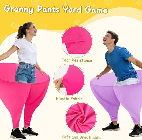 Granny Pants Yard Game Giant Granny Pants Outdoor Game Includes Bouncy Balls & Air Pumps Hilarious Outdoor Games for Adults and Family Backyard Gatherings Beach Games Team-Building Activities in Saudi Arabia