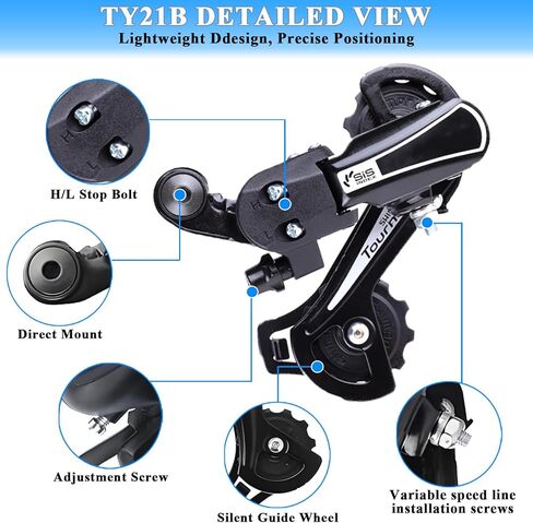 RD-TY21B 6/7 Speed Rear Derailleur - Direct/Hanger Mount for Mountain, Tricycle, Commuter, Cruiser Bikes in Saudi Arabia
