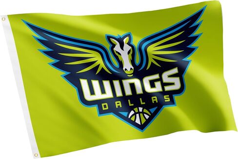 أعلام فريق ديزرت كاكتوس دالاس وينجز علم WNBA 100% بوليستر للاستخدام الداخلي والخارجي مقاس 3 × 5 أقدام (أزرق داكن) in Saudi Arabia