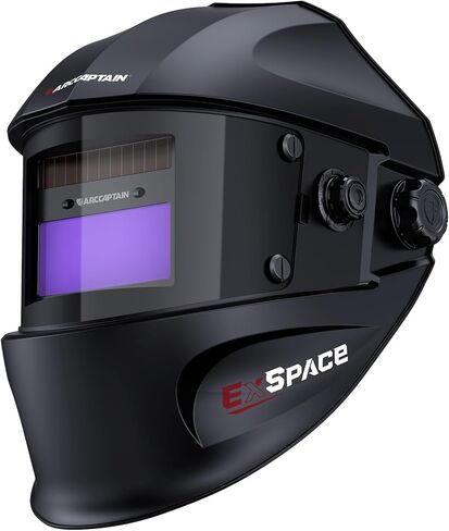 ARCCAPTAIN True Color Auto Darkening Welding Helmet with Upgraded Arc Sensor, 1/1/1/1 Top Optical Clarity Solar Power Welding Hood, 1/25000s Response Time, 4/9-13 for TIG MIG ARC Welding Mask in Saudi Arabia
