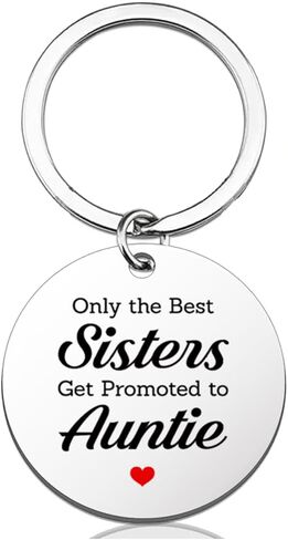 Aunt Gifts from Niece Nephew, Auntie Puzzle Keychain Birthday Mothers Day Christmas Gifts for Aunts Aunties, Best Aunt Ever Gift - Black in Saudi Arabia