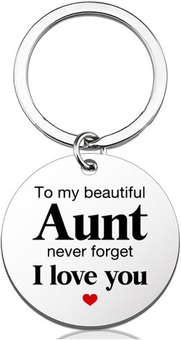 Aunt Gifts from Niece Nephew, Auntie Puzzle Keychain Birthday Mothers Day Christmas Gifts for Aunts Aunties, Best Aunt Ever Gift - Black in Saudi Arabia