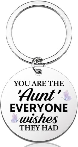 Aunt Gifts from Niece Nephew, Auntie Puzzle Keychain Birthday Mothers Day Christmas Gifts for Aunts Aunties, Best Aunt Ever Gift - Black in Saudi Arabia