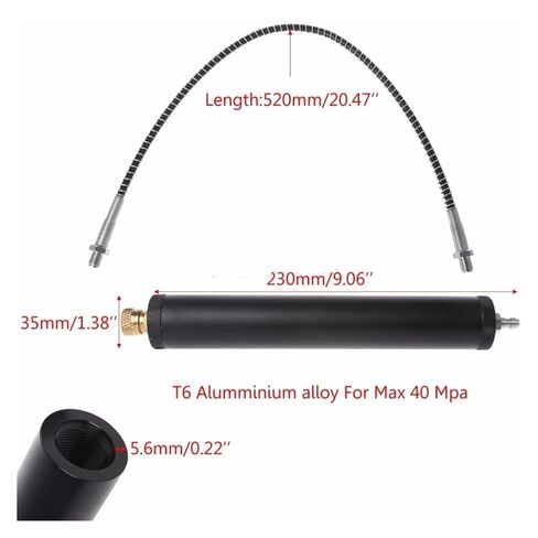 Black Aluminum Alloy PCP Air Filter Compressor Oil Water Separator High Pressure 40Mpa 300bar Pump D13 19 in Saudi Arabia