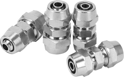 30Pcs Pneumatic Fittings Straight Through Copper Nickel Plating Quick Connector PG6-4 8-6 12-6 12-10mm(PG6-4) in Kuwait