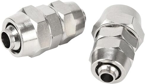 30Pcs Pneumatic Fittings Straight Through Copper Nickel Plating Quick Connector PG6-4 8-6 12-6 12-10mm(PG6-4) in Kuwait