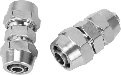 30Pcs Pneumatic Fittings Straight Through Copper Nickel Plating Quick Connector PG6-4 8-6 12-6 12-10mm(PG6-4) in Kuwait