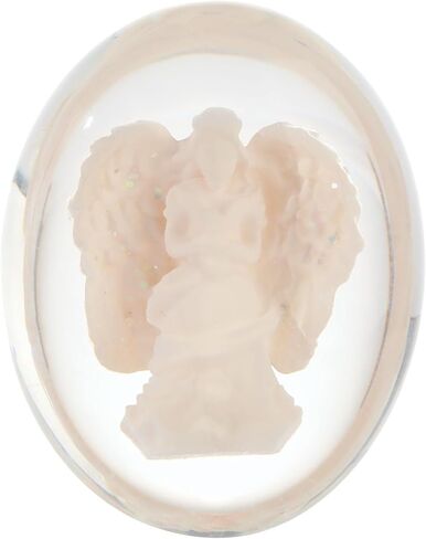 Guardian Angel Worry Stone، رمز جيب بوليريسين شفاف للراحة والشفاء، هدية تعاطف ديني للفجيعة أو تخفيف القلق، 1.5 بوصة in Kuwait