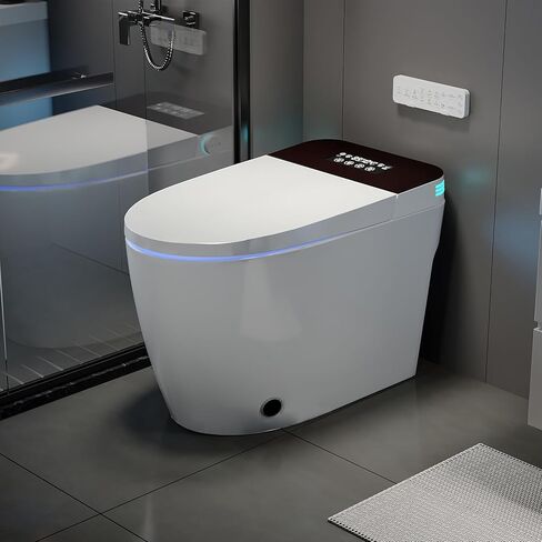 TOTTE Smart Toilet with Bidet, Hands-Free with Auto Open/Close Lid & Self-Cleaning Bowl | Adaptive Warm Water Wash & Heated Seat, Built-in Aroma, One-Piece Elongated Design in Saudi Arabia