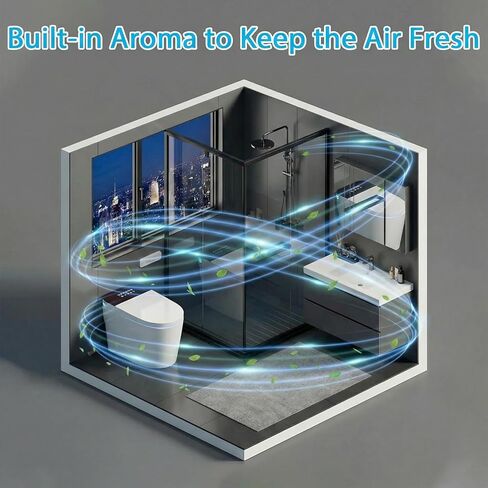 TOTTE Smart Toilet with Bidet, Hands-Free with Auto Open/Close Lid & Self-Cleaning Bowl | Adaptive Warm Water Wash & Heated Seat, Built-in Aroma, One-Piece Elongated Design in Saudi Arabia