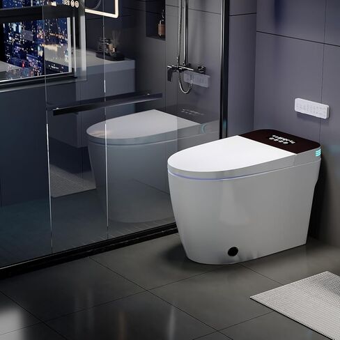 TOTTE Smart Toilet with Bidet, Hands-Free with Auto Open/Close Lid & Self-Cleaning Bowl | Adaptive Warm Water Wash & Heated Seat, Built-in Aroma, One-Piece Elongated Design in Saudi Arabia