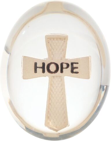 Guardian Angel Worry Stone، رمز جيب بوليريسين شفاف للراحة والشفاء، هدية تعاطف ديني للفجيعة أو تخفيف القلق، 1.5 بوصة in Kuwait