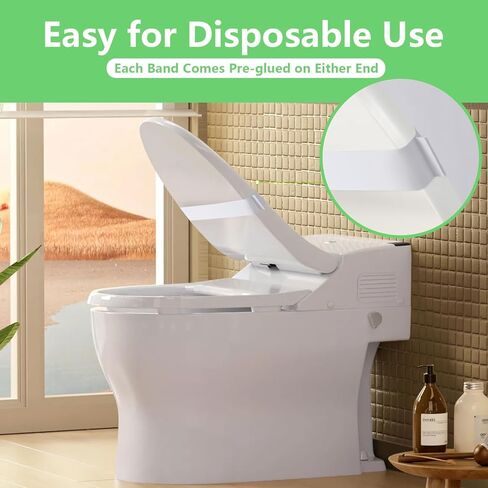 Toilet Seat Bands,Printed Toilet Seat Strips,Deepuse in Hospitals, Hotels and Motels16.5 Long x 1.37" Wide Box of 500 (Green) in Saudi Arabia