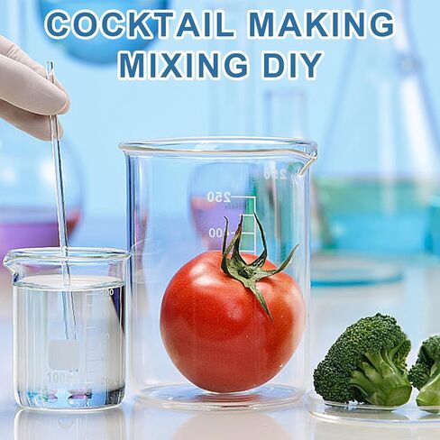 Glass Measuring Beaker Set, 3.3 Borosilicate Beaker with Printed Graduation Lab Glassware, for Laboratories, Classrooms or Home - 50ml 100ml 250ml in Kuwait