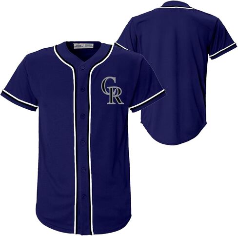 Colorado Rockies MLB Kids Youth 4-18 Purple Team Color Alternate Embroidered Stitched Logo Baseball Fashion Jersey in Saudi Arabia