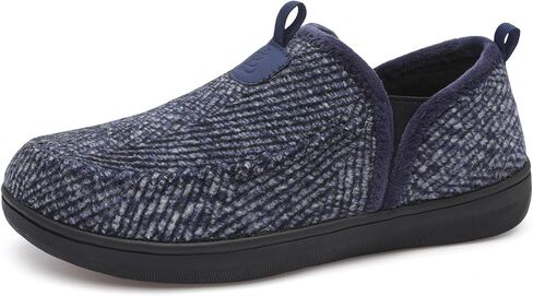 LeIsfIt Men's Slippers Wide Memory Foam House Shoes Moccasin Slip-On Cozy Loafer Slippers for Indoor & Outdoor in Saudi Arabia