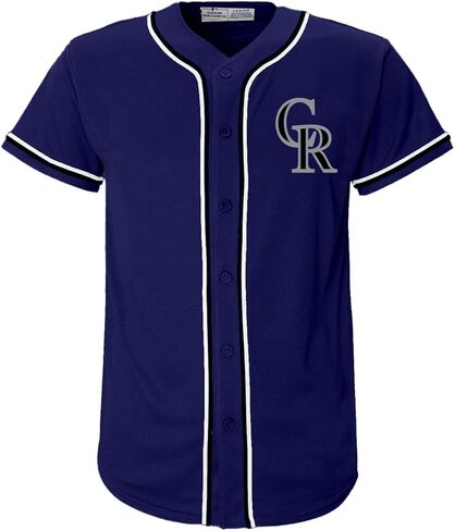 Colorado Rockies MLB Kids Youth 4-18 Purple Team Color Alternate Embroidered Stitched Logo Baseball Fashion Jersey in Saudi Arabia