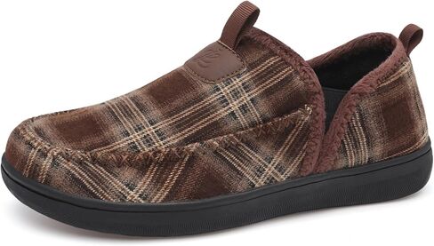 LeIsfIt Men's Slippers Wide Memory Foam House Shoes Moccasin Slip-On Cozy Loafer Slippers for Indoor & Outdoor in Saudi Arabia