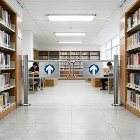 بوابة متأرجحة معدنية من الدرجة التجارية، تصميم ارتداد تلقائي، إغلاق يتم دفعه يدويًا، باب أمان للمدخل في اتجاه واحد (130 × 100 سم) - متين وسهل الوصول in Kuwait