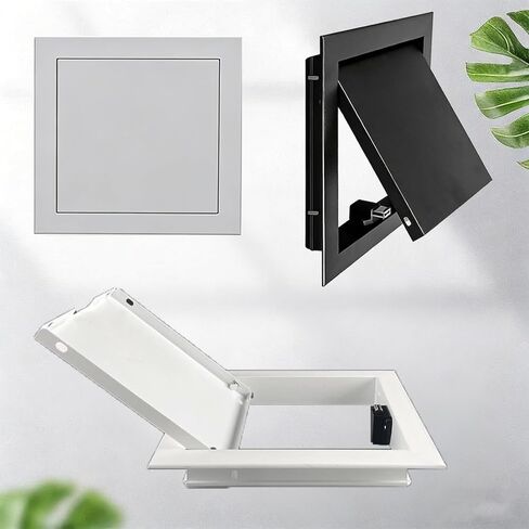 Magnetic Pipe Access Door, Metal Inspection Cover, Multi-Size, 35x35cm, 50x55cm, 60x60cm, for Concealing Wiring in Residential and Commercial Spaces(Black,25x45cm) in Saudi Arabia