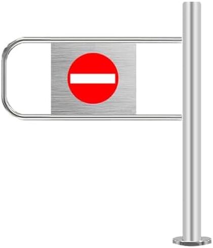 Spring-Loaded One-Way Doors for Supermarkets & Stores - 90° Metal Safety Barrier, Self-Closing Entry/Exit Gate, 50x100cm, Ideal for Libraries & Retail Spaces in Saudi Arabia