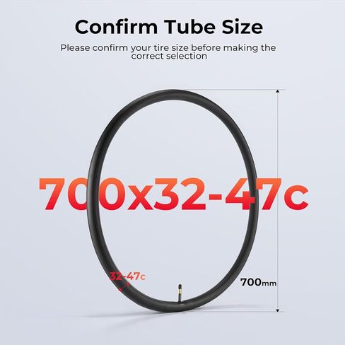 أنابيب الدراجة 700x32-47c صمام شريدر 48 مم عبوتين مع رافعتين للإطارات، أنبوب داخلي للدراجة من مطاط البوتيل عالي التحمل، حرارة منخفضة عالية مقاومة للتسرب in Kuwait