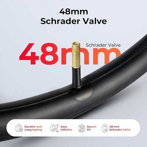 أنابيب الدراجة 700x32-47c صمام شريدر 48 مم عبوتين مع رافعتين للإطارات، أنبوب داخلي للدراجة من مطاط البوتيل عالي التحمل، حرارة منخفضة عالية مقاومة للتسرب in Kuwait