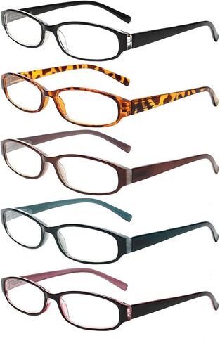 نظارات قراءة BIENCOOL مكونة من 5 قطع للنساء - نظارات بمفصلات ربيعية عصرية، قارئات للسيدات in Kuwait