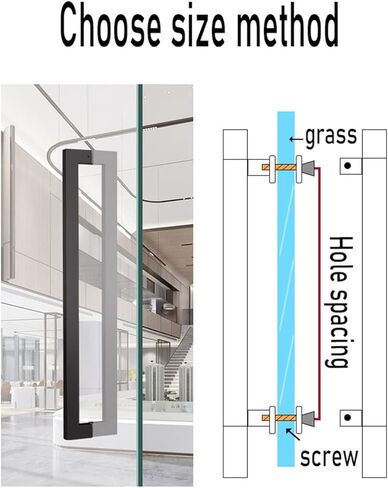 Entry Door Handle Modern & Contemporary Back-to-Back Stainless Steel Door Pull Handle/Barn Door Pull Handle/Glass Pulls, Interior/Exterior, Commercial/Residential - Matte in Saudi Arabia