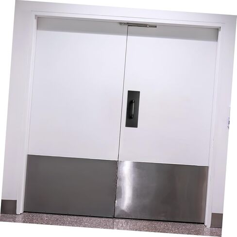 POPETPOP Stainless Steel Commercial Door Pull Handle with Screws Sliding Push Pull Plate for Barn Fire and Attic Doors Matte Black Finish Wide Base for Stability and High Load Bearing in Saudi Arabia