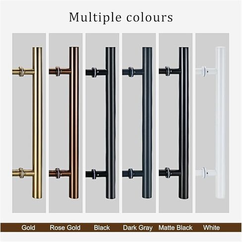 Sliding Barn Door Handle Two-Sided Push Pull Door Handle Bar, Round Bar Bathroom Shower Door Handles, for Interior & Exterior/D/120Cm*80Cm in Saudi Arabia