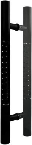 Black Stainless Steel Commercial Office Tempered Glass Door/Sliding Wooden Barn Door Push-Pull Handle/Black/1000X700Mm-Black-800X600Mm in Saudi Arabia