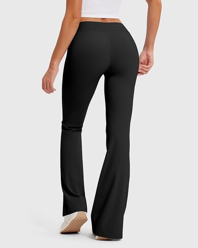MOOSLOVER Women Flare Yoga Pants Drawstring High Waist Bootcut Leggings Soft Stretch Pilates Lounge Pant(L,Black) in Saudi Arabia