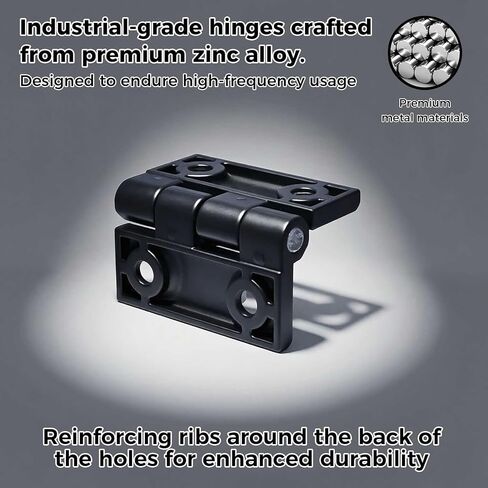 Heavy Duty Door Hinges 2.24x2.24 Inch, 100 LBS Ball Bearing Butt Hinges, Black Zinc Alloy Industrial Hinges for Entry Doors, Barn Doors, Shed, Garage, Commercial Doors, 4 Pack with Screws in Saudi Arabia