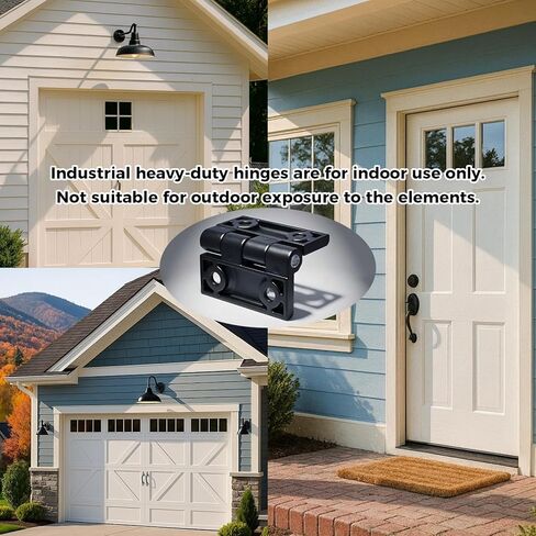 Heavy Duty Door Hinges 2.24x2.24 Inch, 100 LBS Ball Bearing Butt Hinges, Black Zinc Alloy Industrial Hinges for Entry Doors, Barn Doors, Shed, Garage, Commercial Doors, 4 Pack with Screws in Saudi Arabia