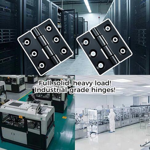 Heavy Duty Door Hinges 2.44x2.17 Inch, 170 LBS Ball Bearing Butt Hinges, Black Zinc Alloy Industrial Grade Hinges for Entry Doors, Barn Doors, Shed, Garage, Commercial Heavy Doors, 4 Pack with Screws in Saudi Arabia