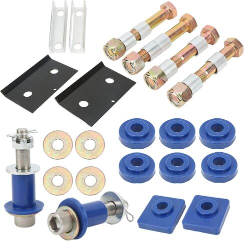 Metal and Rubber Hood Hinge Pivot Bushing and Mounting Screw/Fastener Set, Suitable for 379, Easy to Install for Truck Owners in Saudi Arabia
