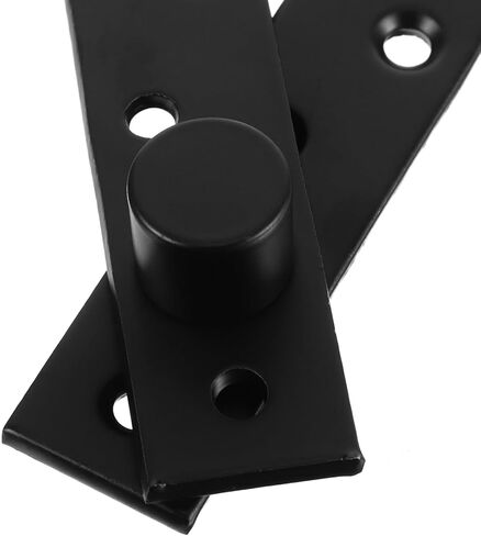FOMIYES 360 Degree Rotating Stainless Steel Hidden Door Pivot Hinge Heavy Duty Concealed Door Hardware Matte Black Finish Large Eccentric Pivot in Saudi Arabia