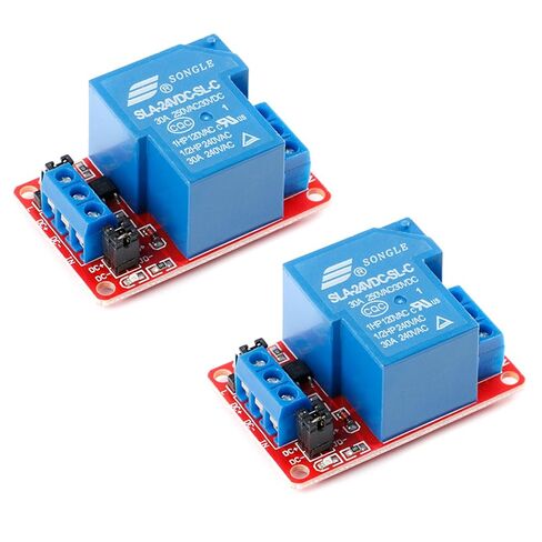 2Pcs 24V Relay Module 1-Channel 30A with Optocoupler Isolation Relay Module High and Low Level Trigger in Saudi Arabia