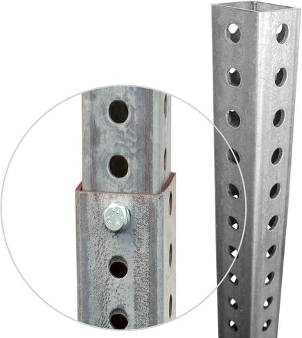 مجموعة عمود اللافتة المربعة SmartSign - عمود من الفولاذ المجلفن بطول 6 أقدام (عرض 1.5 بوصة) مع قاعدة وأجزاء صلبة بطول 3 أقدام، مصنوعة في الولايات المتحدة الأمريكية in Kuwait