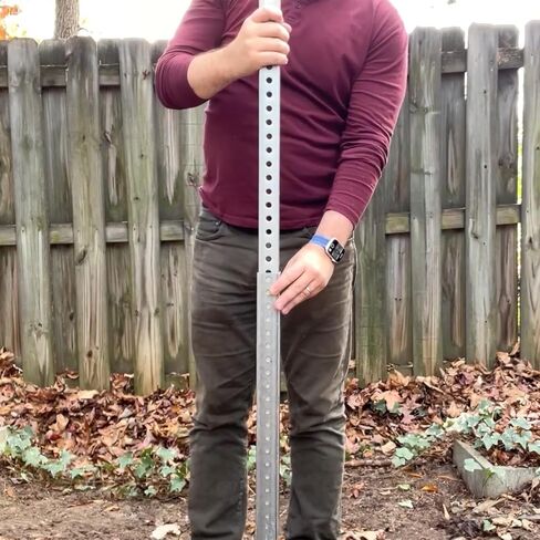 مجموعة عمود اللافتة المربعة SmartSign - عمود من الفولاذ المجلفن بطول 6 أقدام (عرض 1.5 بوصة) مع قاعدة وأجزاء صلبة بطول 3 أقدام، مصنوعة في الولايات المتحدة الأمريكية in Kuwait