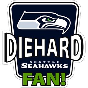 Siskiyou Sports NFL Seattle Seahawks Die-Hard Fan Auto Decal, Team Colors, One Size in Kuwait