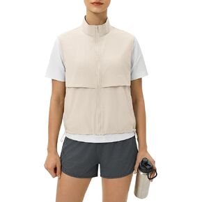 Locachy Women's Sport Vest Tops Stand Collar Zip Up Quick Dry Sleeveless Jacket Summer Spring Hiking Running Golf Outwear in Saudi Arabia
