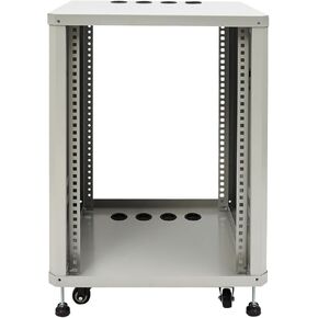 18U Server Rack with Wheels&Leveling Feet, Freestanding Rolling Open Frame IT Network Server Cabinet Rack Shelf for Audio Video Music Recording Computer AV Data & IT Equipment,Up to 300 Lbs Load,Grey in Saudi Arabia